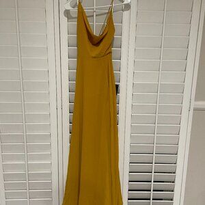 Lulus wedding  maxi crow neck guest dress